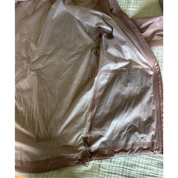 Lululemon Sheerjoy Pink Full Zip Waterproof Hooded Jacket Women's 8 Lightweight - Picture 12 of 16